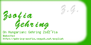zsofia gehring business card